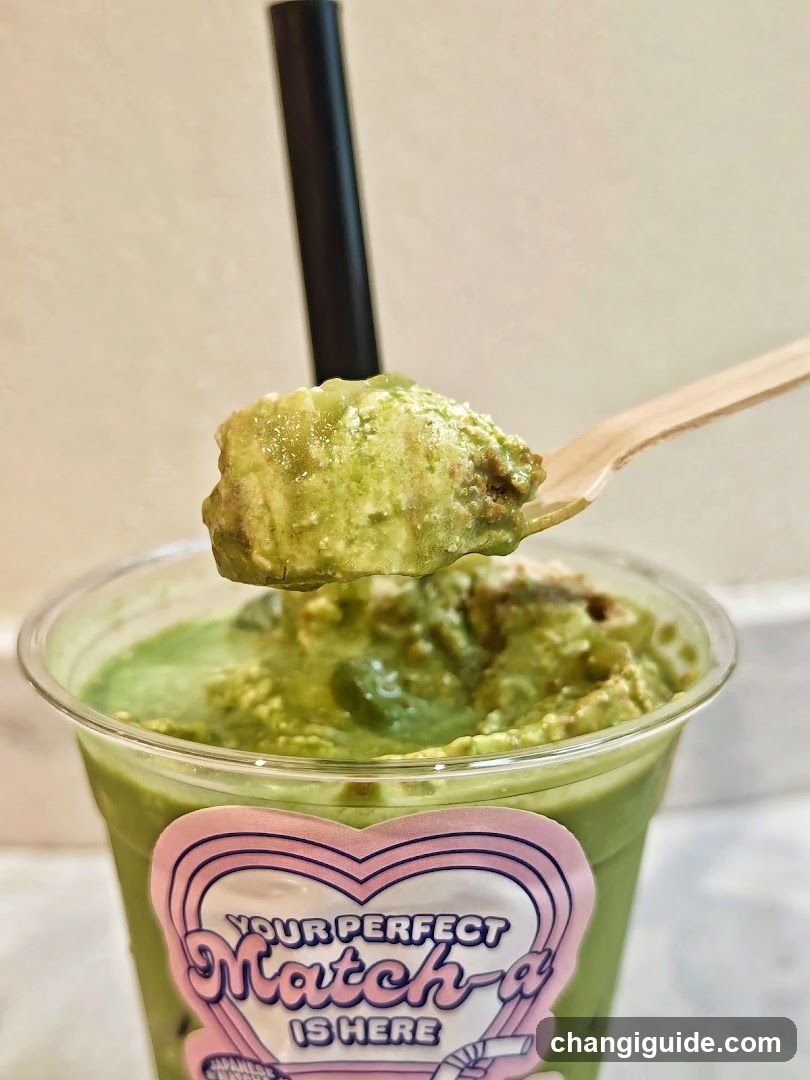 Match-flavored Drink with Spoonful