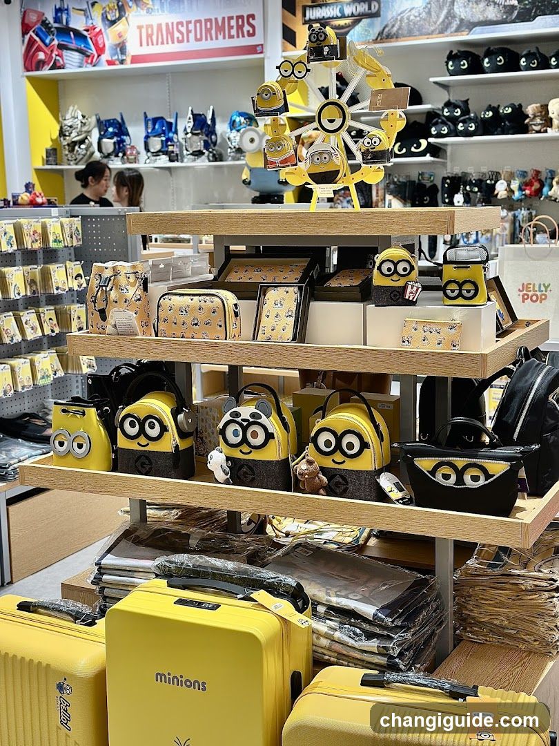 Minions and Transformers Merchandise Display