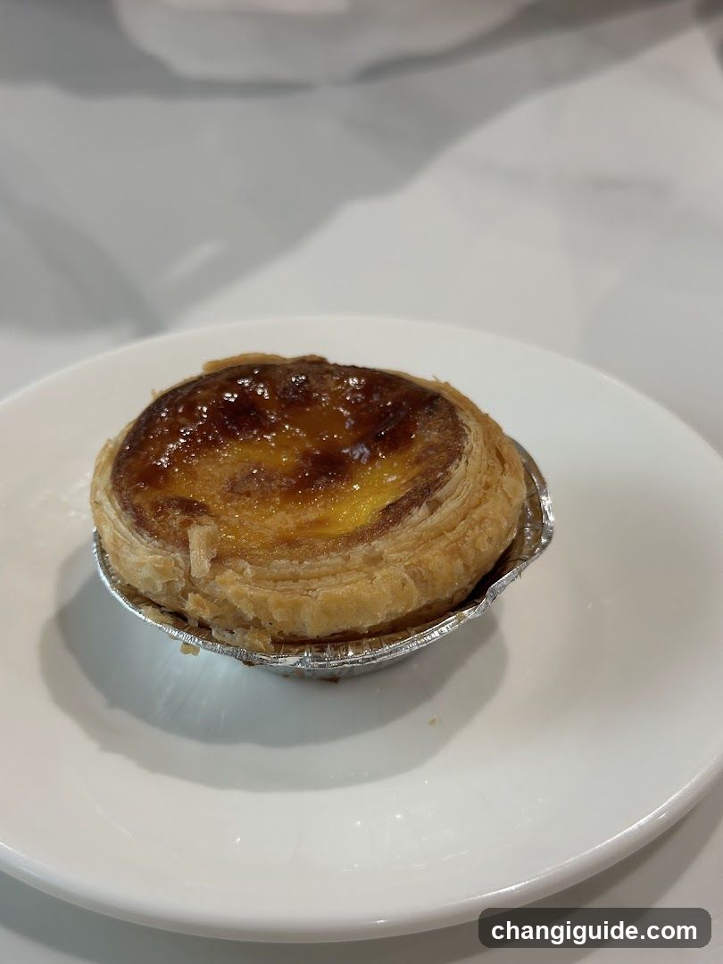 Egg Tart on White Plate