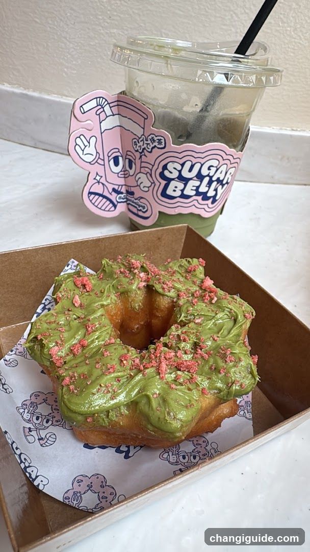 Matcha Donut and Drink