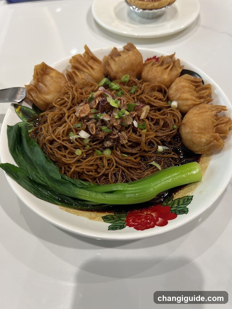 Noodle Dish with Dumplings