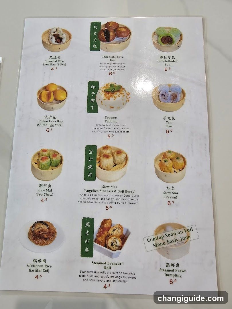 Dim Sum Menu