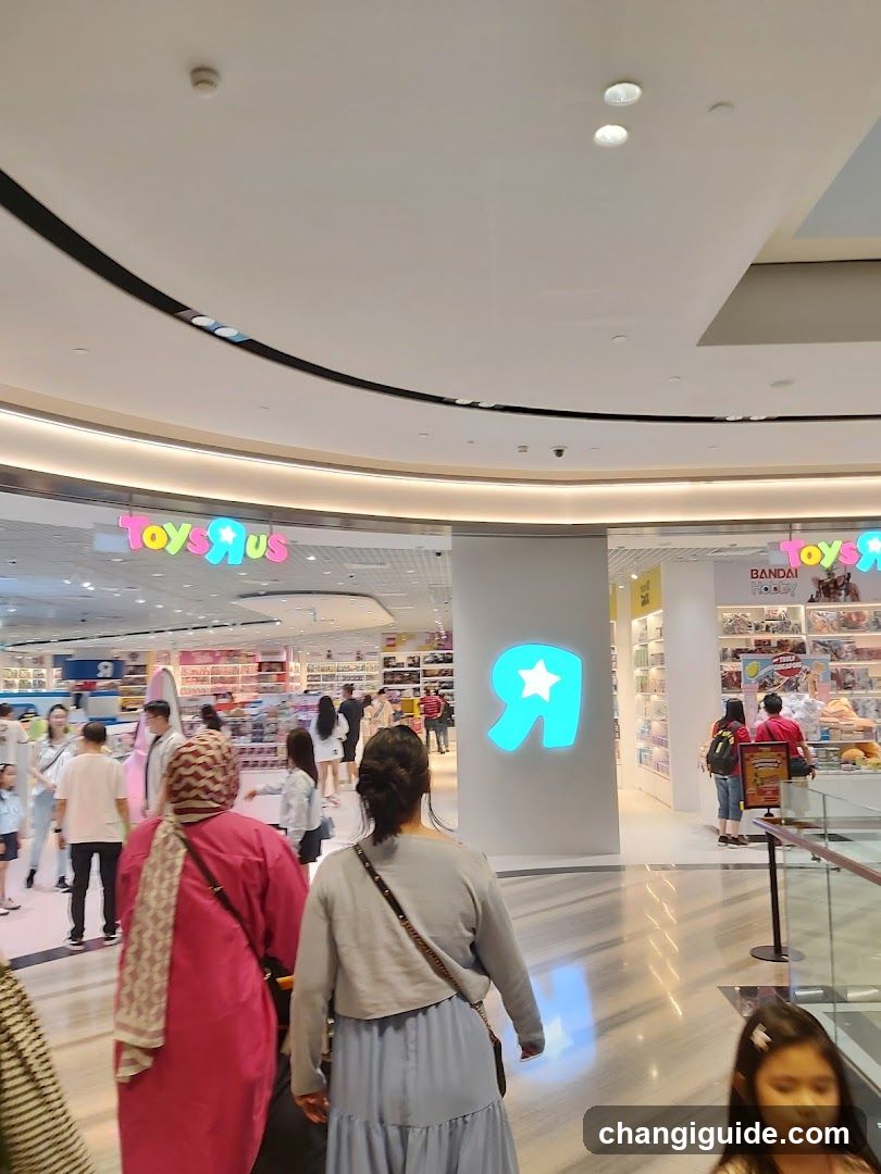 Shopping Mall Interior with Toys R Us Storefronts