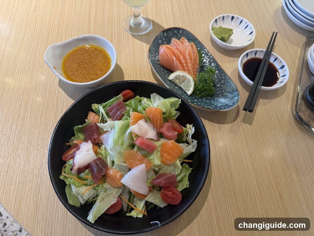 Sushi and Salad Meal