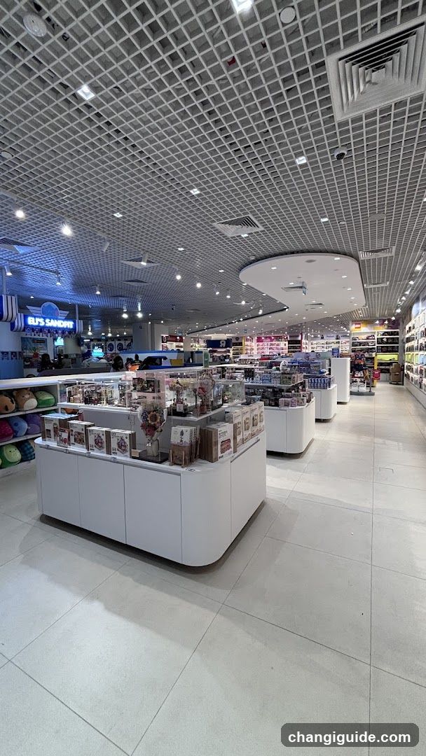 Interior of a retail store with product displays