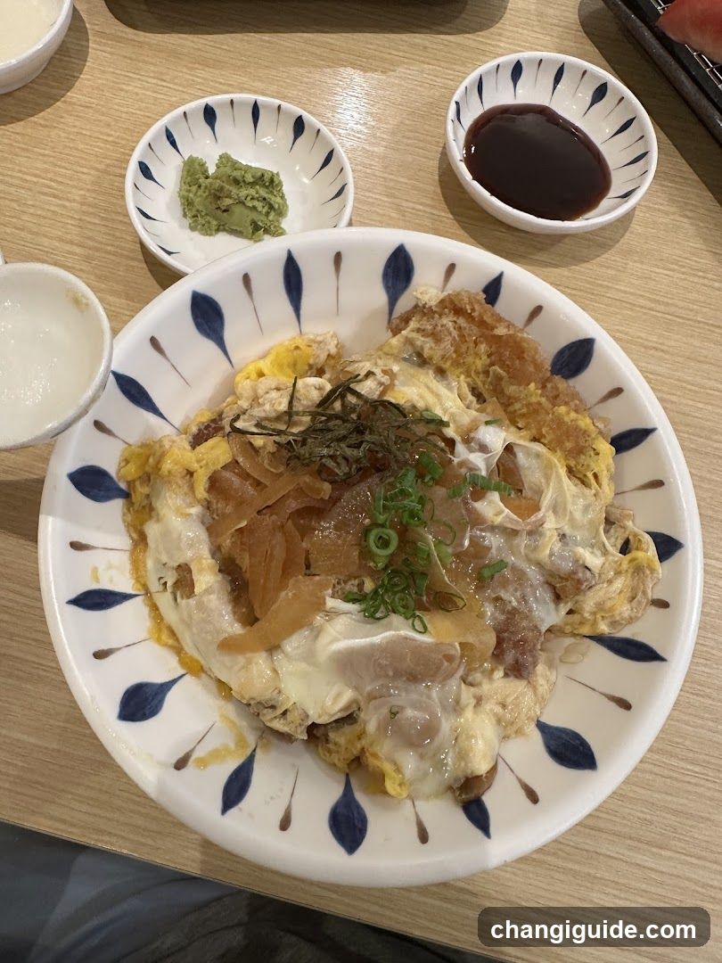 Omelette Rice Bowl with Condiments