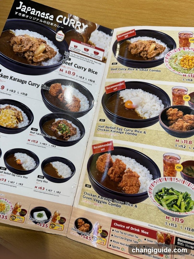 Japanese Curry Menu