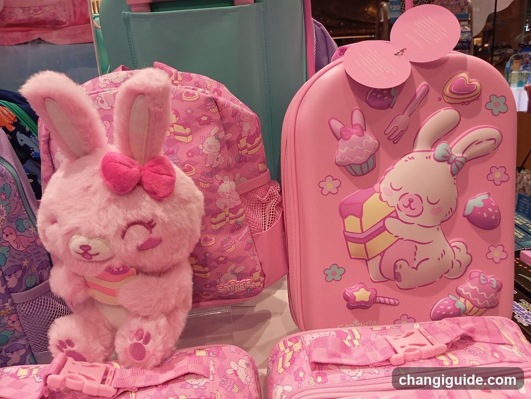 Pink Bunny School Supplies Display