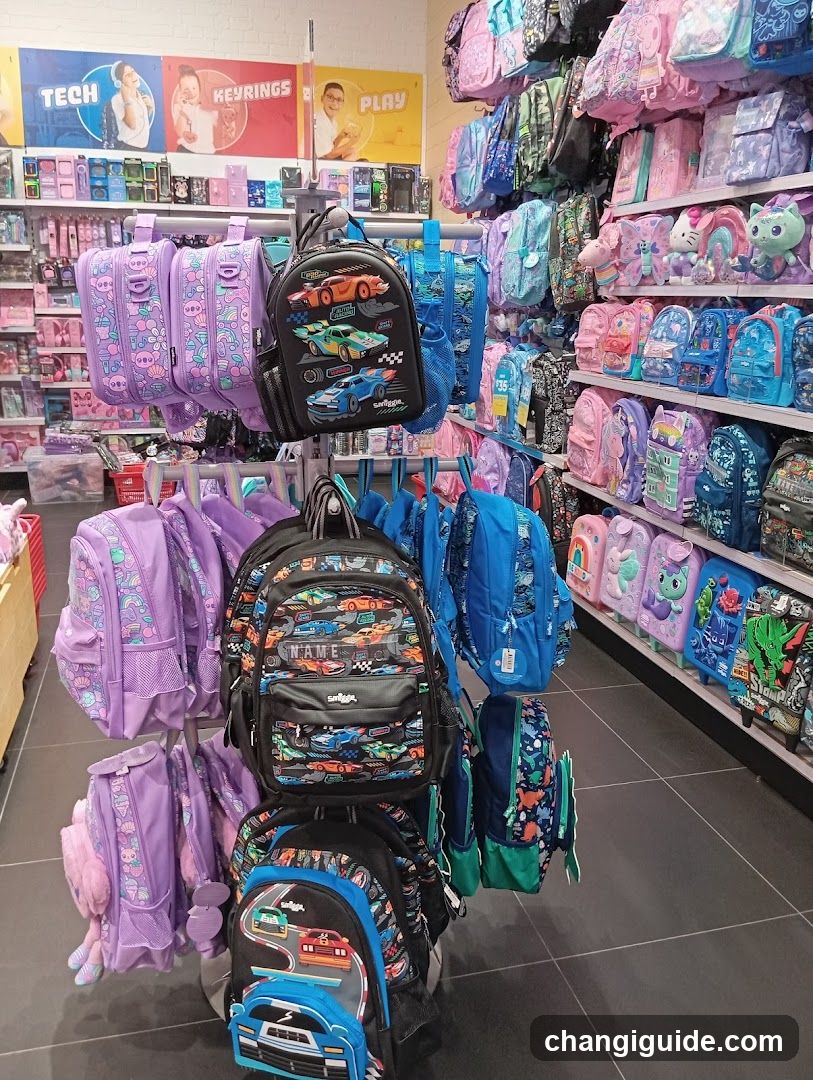 Backpack Display in Store