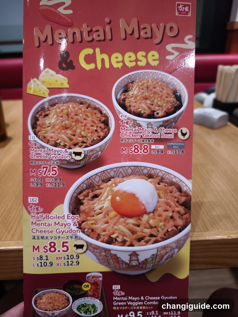 Mentai Mayo & Cheese Menu Board