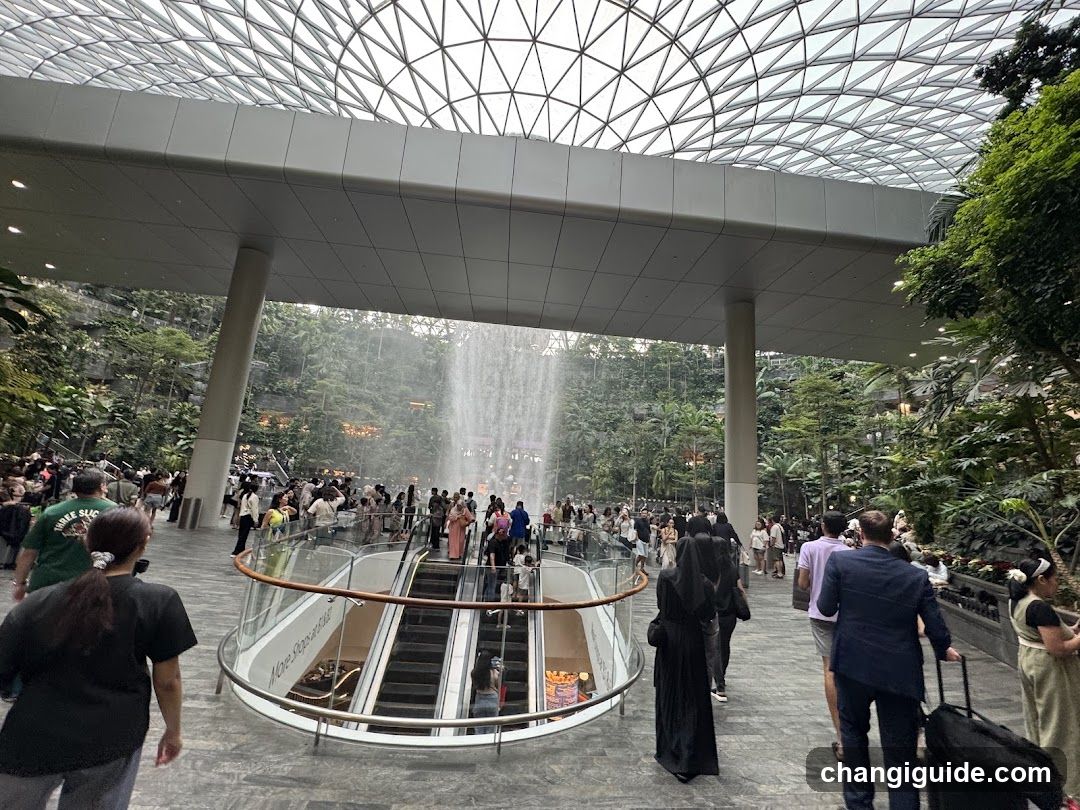 Indoor Garden with Escalator and Fountain