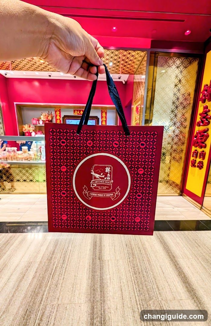 Red Gift Bag with Traditional Design