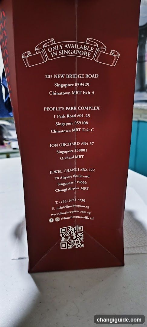 Red Packaging Box with Store Locations