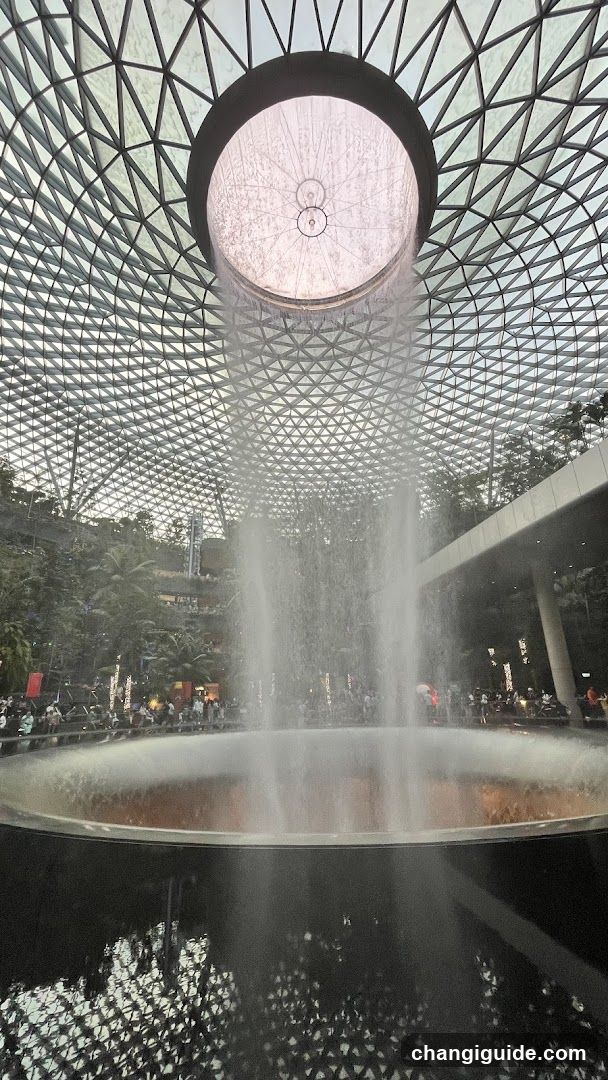 Waterfall in a modern atrium
