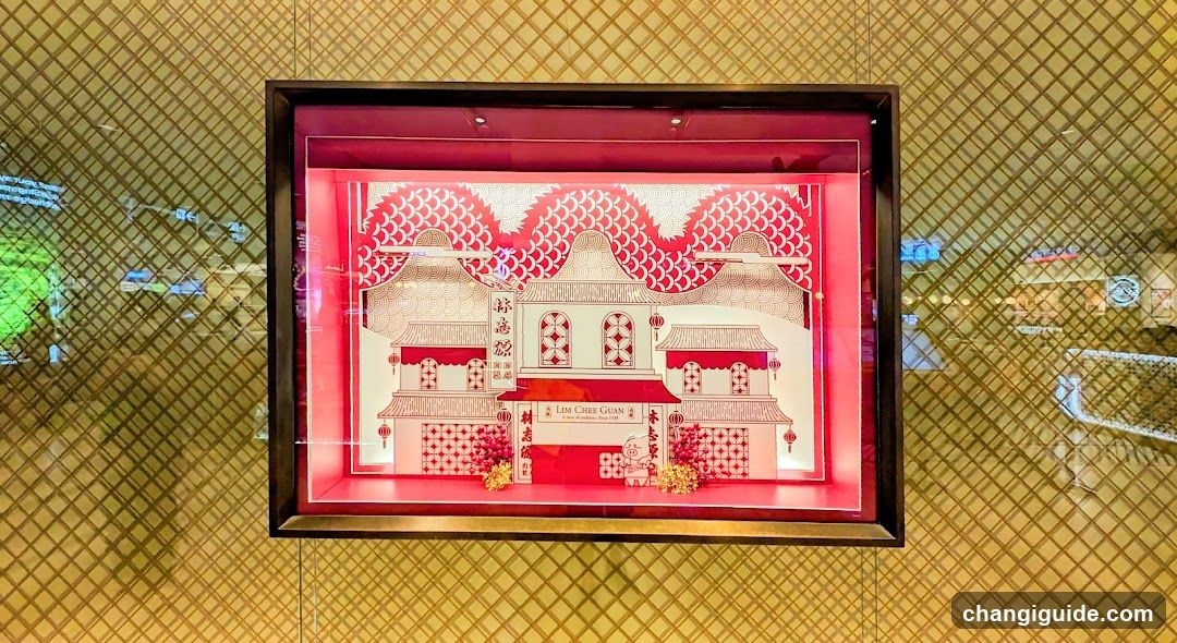 Red Paper Cut Art Display
