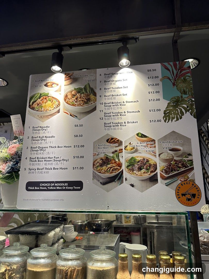 Beef Noodle Soup Menu Board