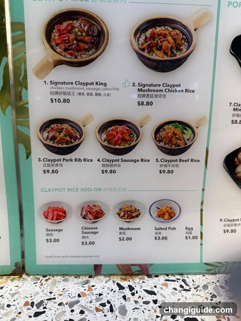 Claypot Rice Menu Board