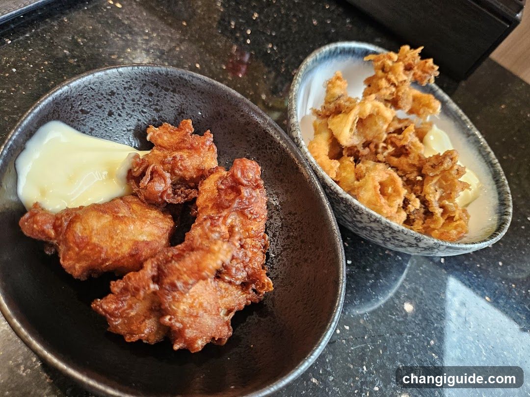 Fried Chicken and Tempura with Sauce