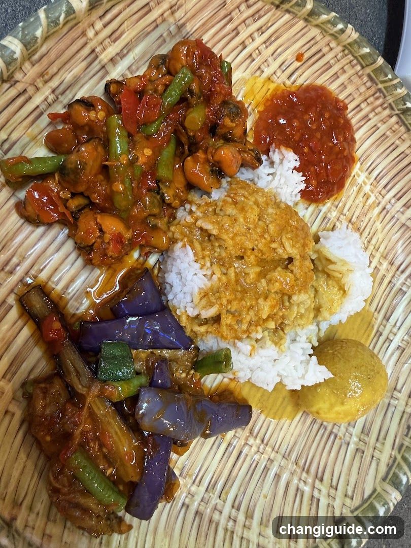 Bamboo Plate with Curry and Rice