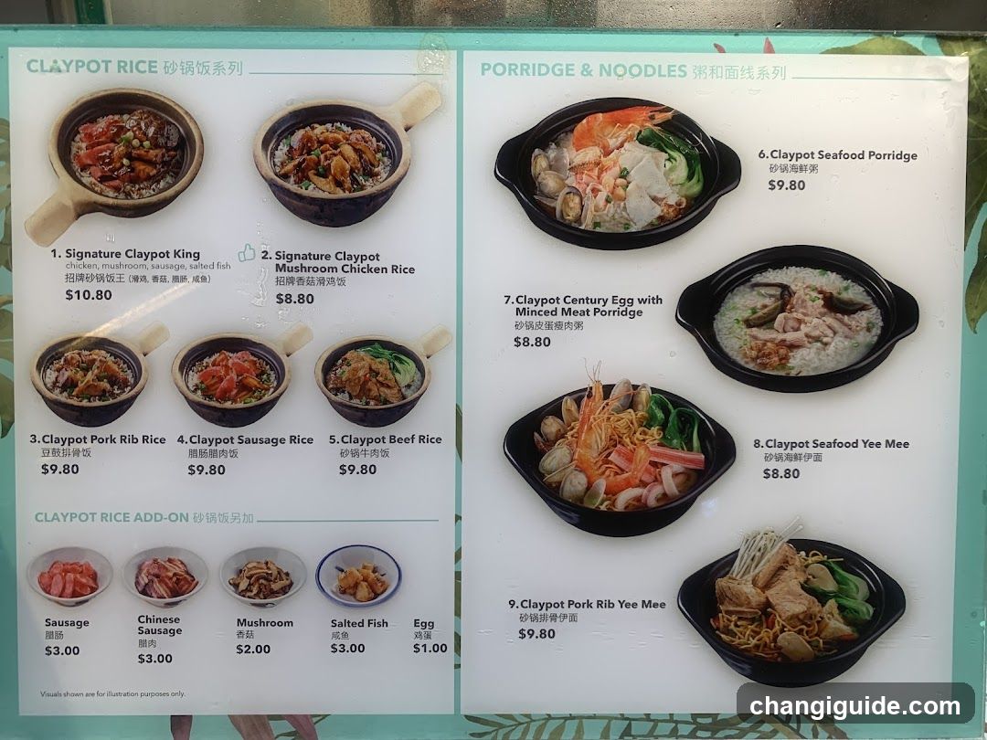 Claypot Rice & Porridge Menu
