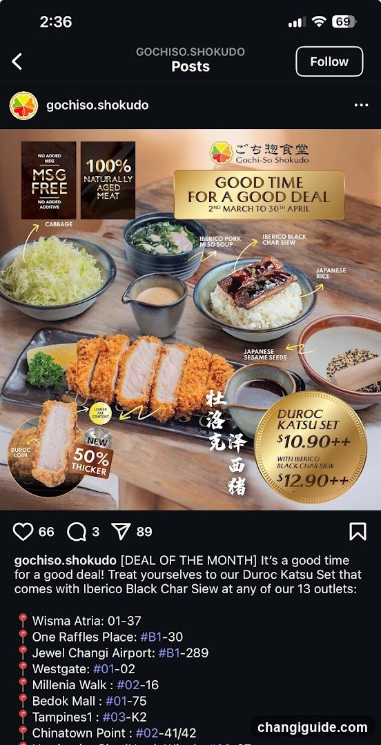 Gochiso Shokudo Social Media Post