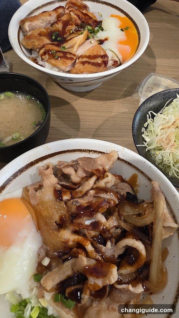 Japanese Rice Bowls and Side Dishes