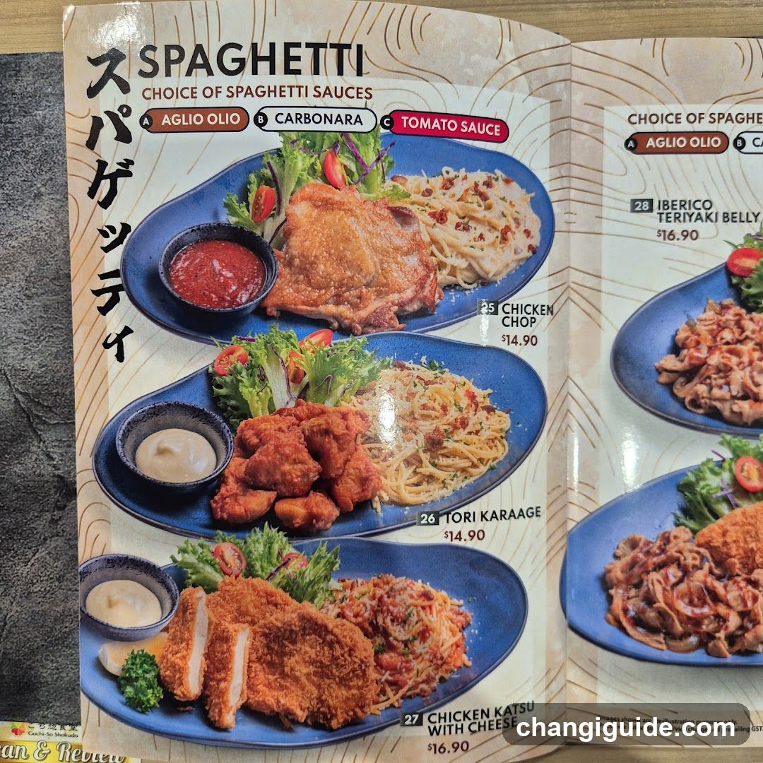 Spaghetti Menu Page