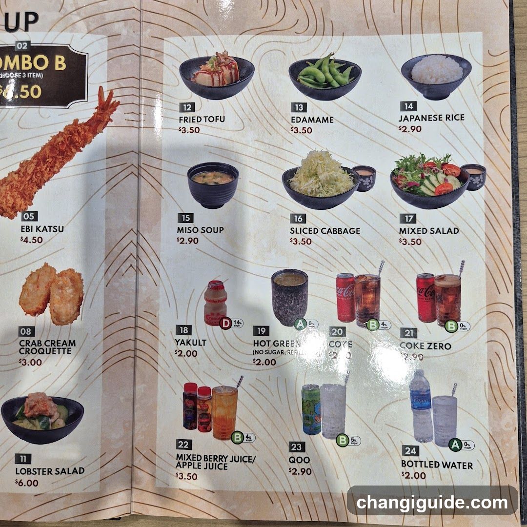 Japanese Restaurant Menu Page
