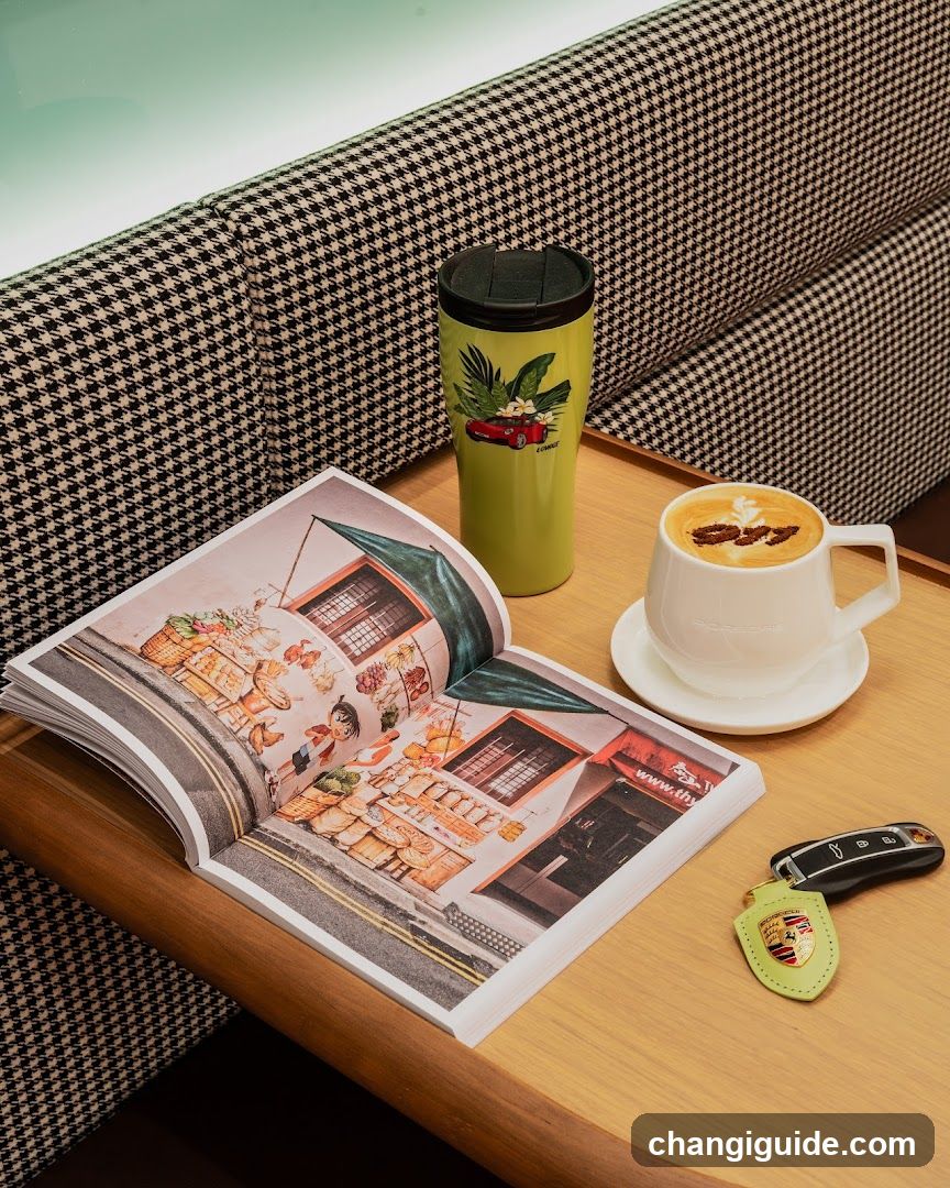 Coffee and Magazine on a Table
