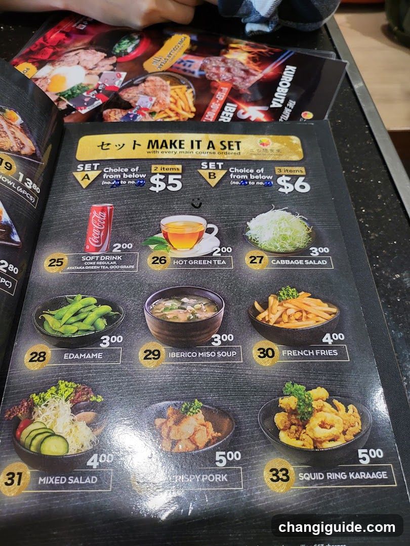 Japanese Restaurant Menu - Make It A Set