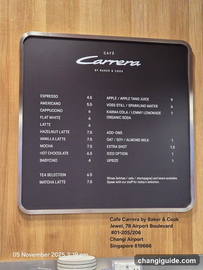 Caffé Carrera by Baker & Cook Menu Board