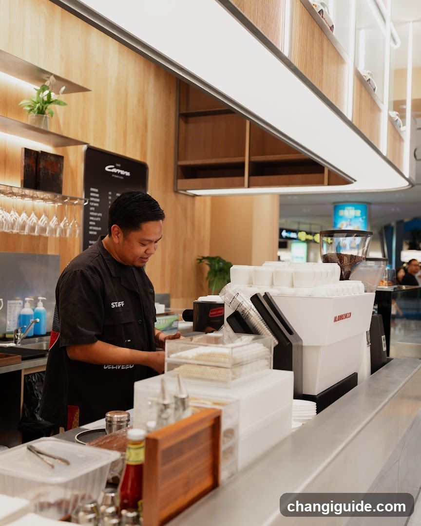Barista at Coffee Shop Counter