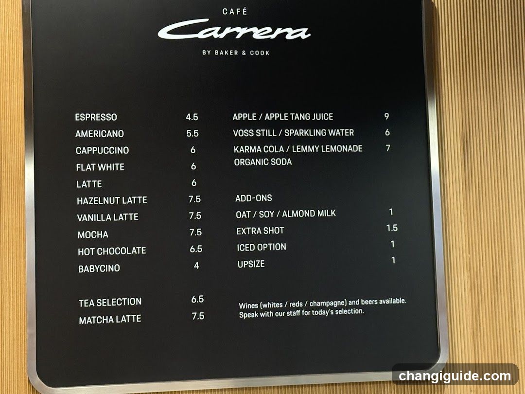 Caffè Carrera Menu Board
