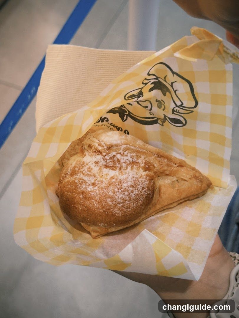 Pastry in checkered paper