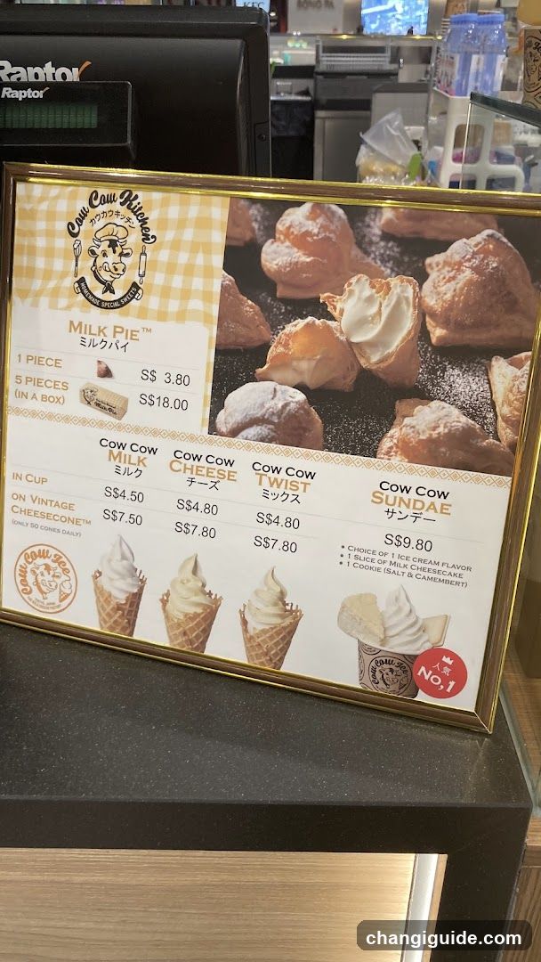 Cow Cow Kitchen Menu Display