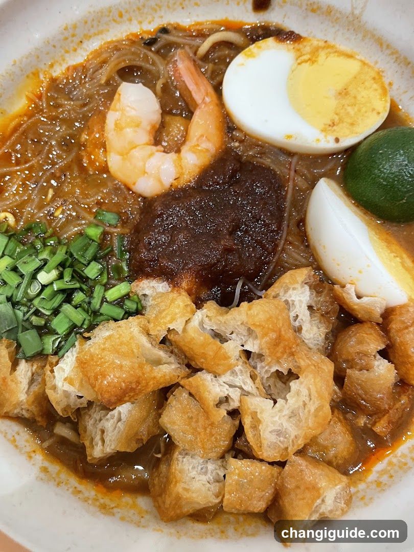 Laksa Bowl with Fried Dough and Shrimp