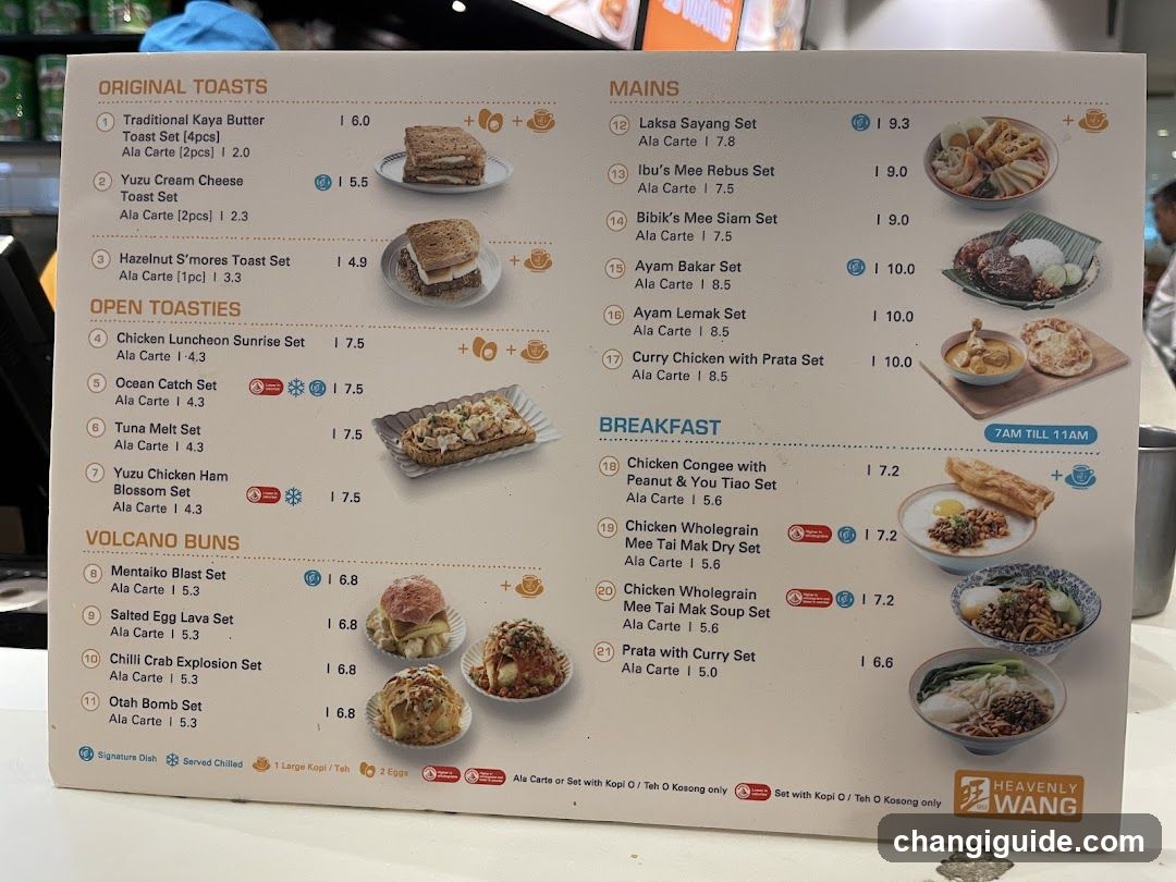 Heavenly Wang Menu