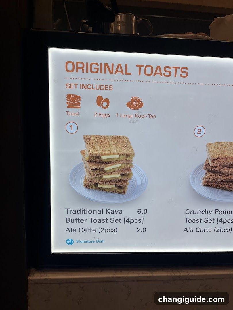 Original Toasts Menu Board