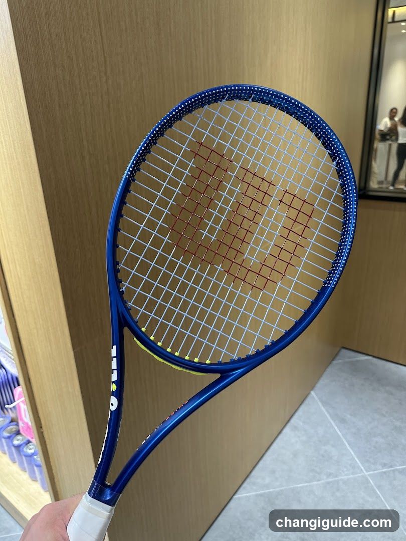 Tennis racket in store display