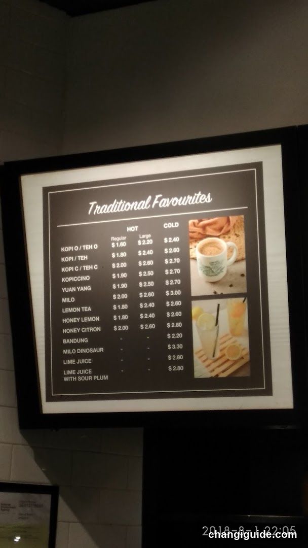 Traditional Favourites Menu Board