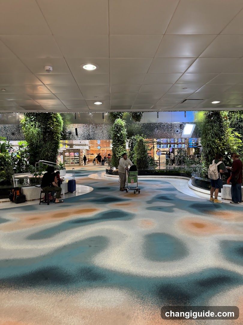 Airport Terminal Interior with Greenery