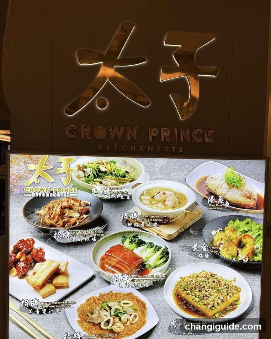 Crown Prince Kitchenette Menu Display