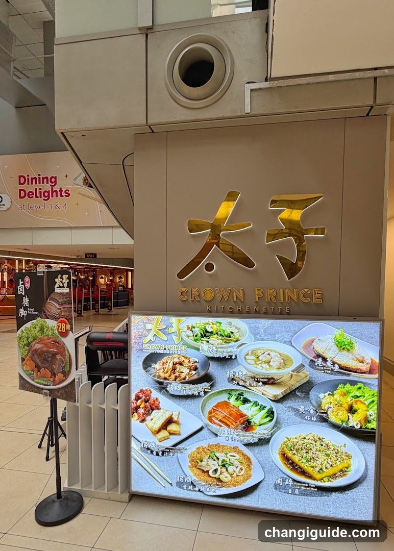 Crown Prince Kitchenette Signage and Menu Display