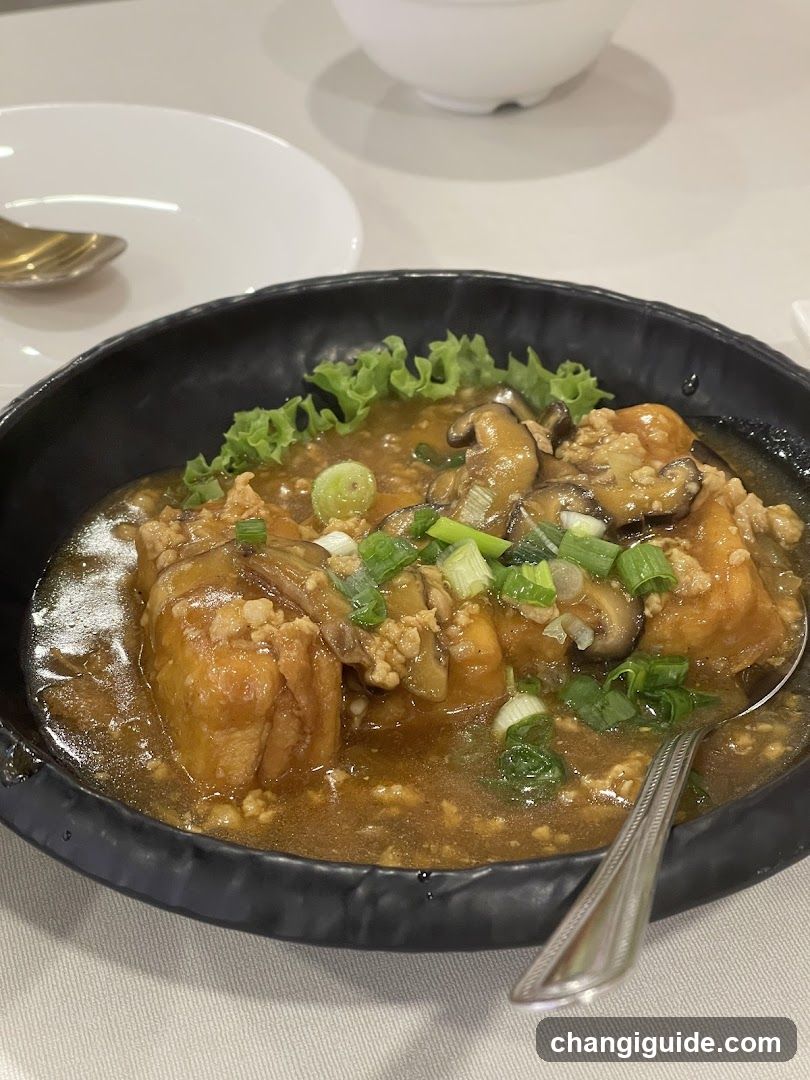 Stir-fried Tofu with Mushrooms and Green Onions
