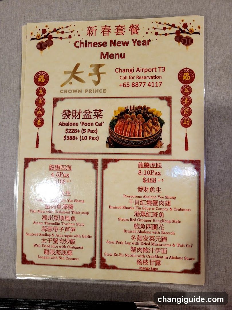 Chinese New Year Menu - Crown Prince