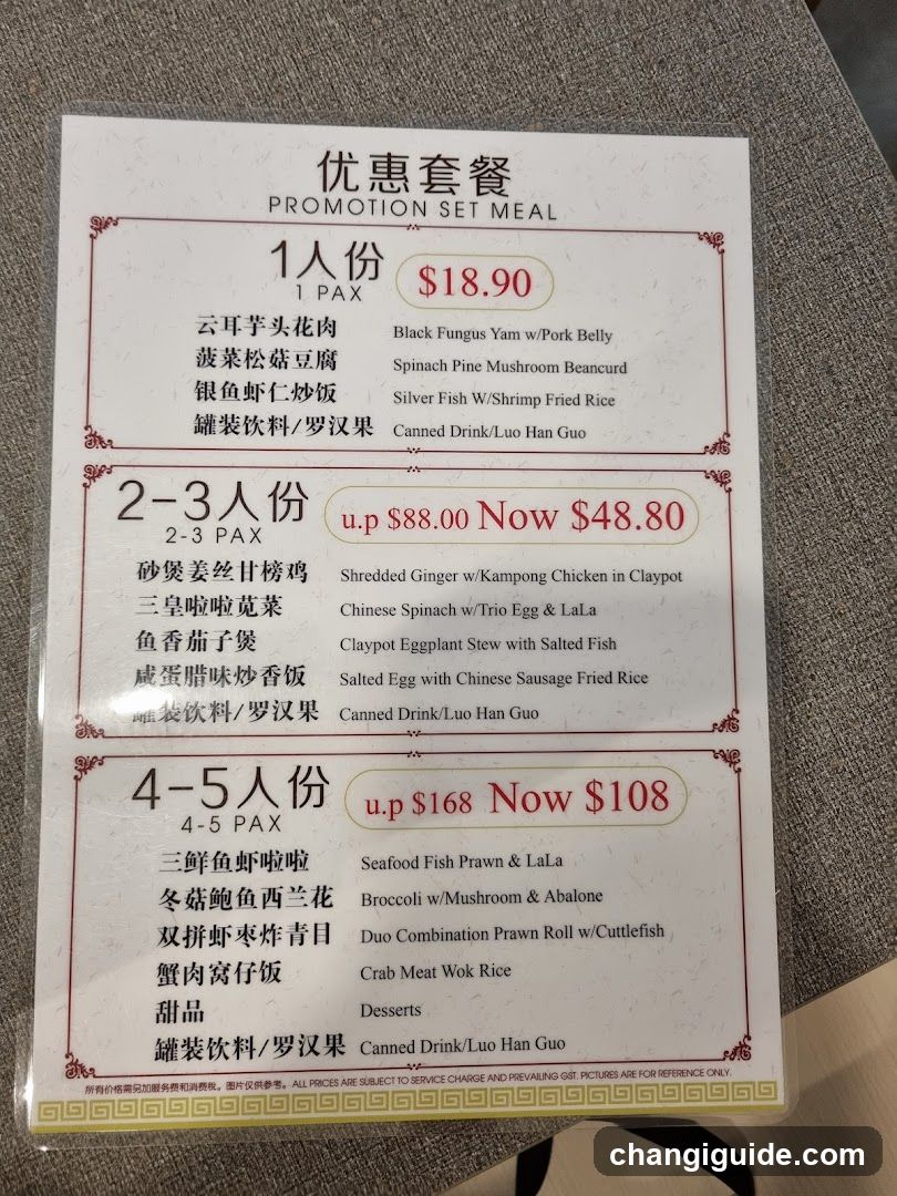 Promotion Set Meal Menu