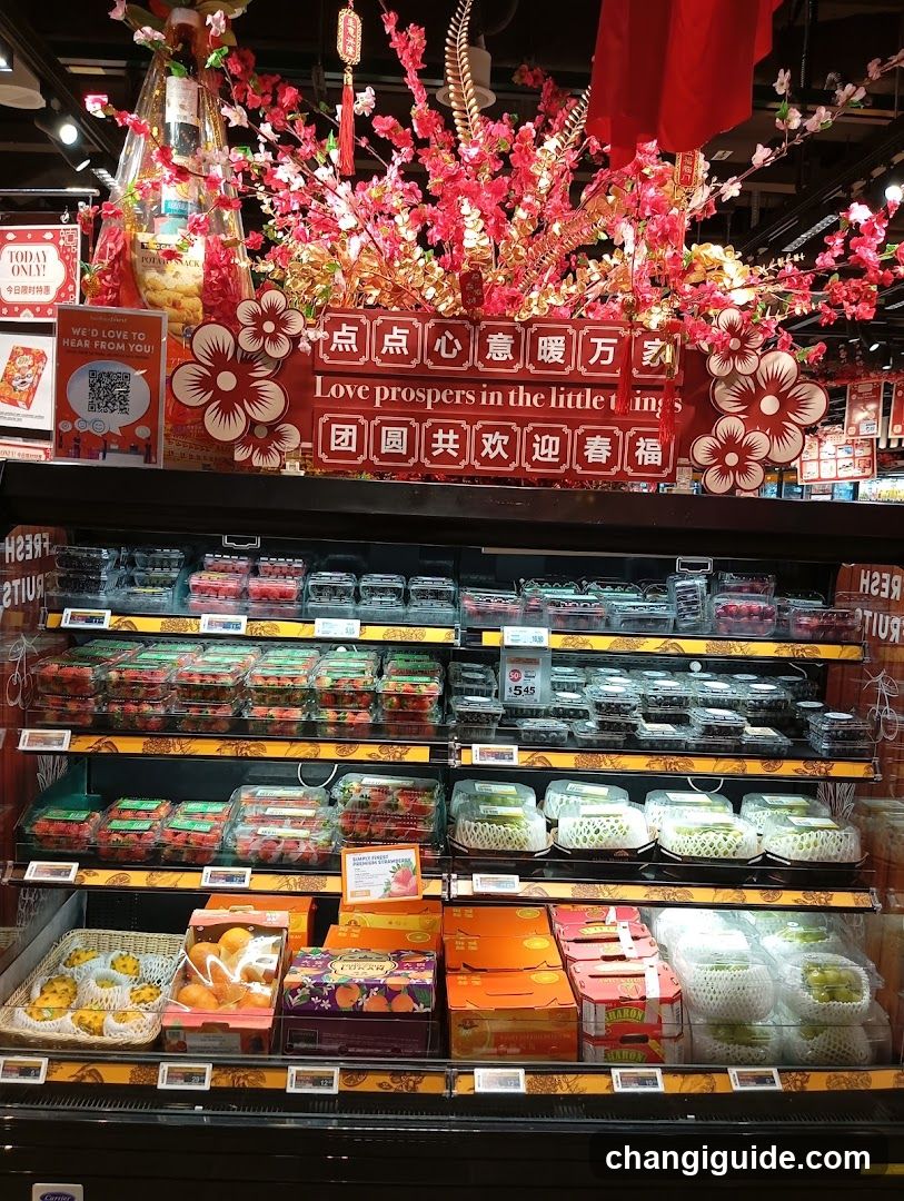 Fruit and Produce Display in a Store