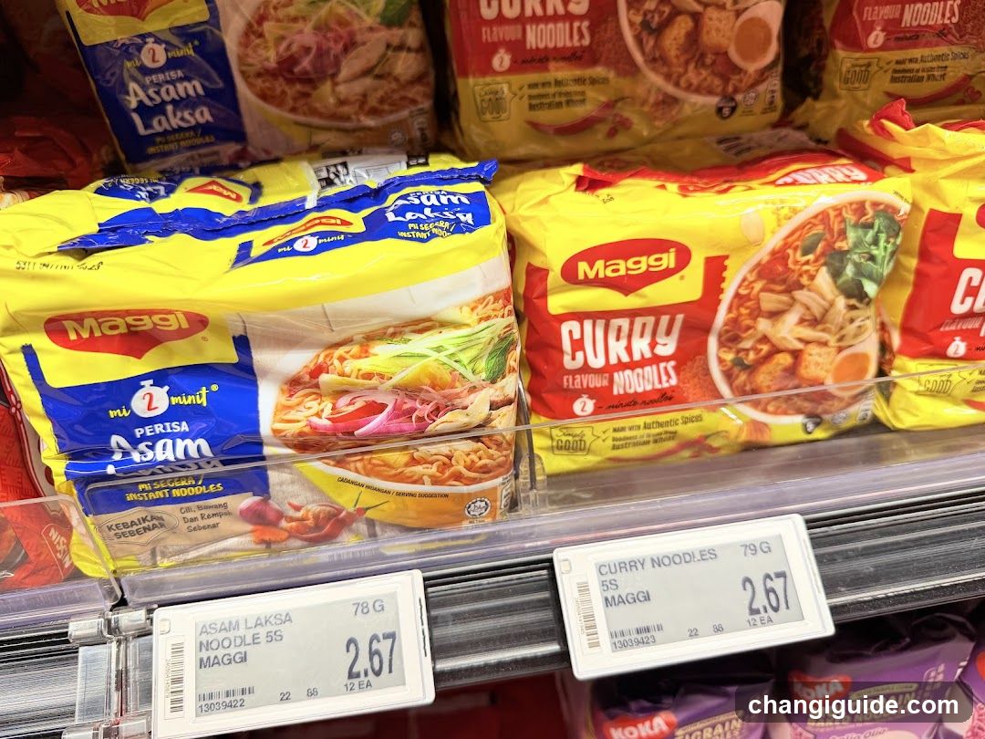 Maggi Noodle Packets on Shelf