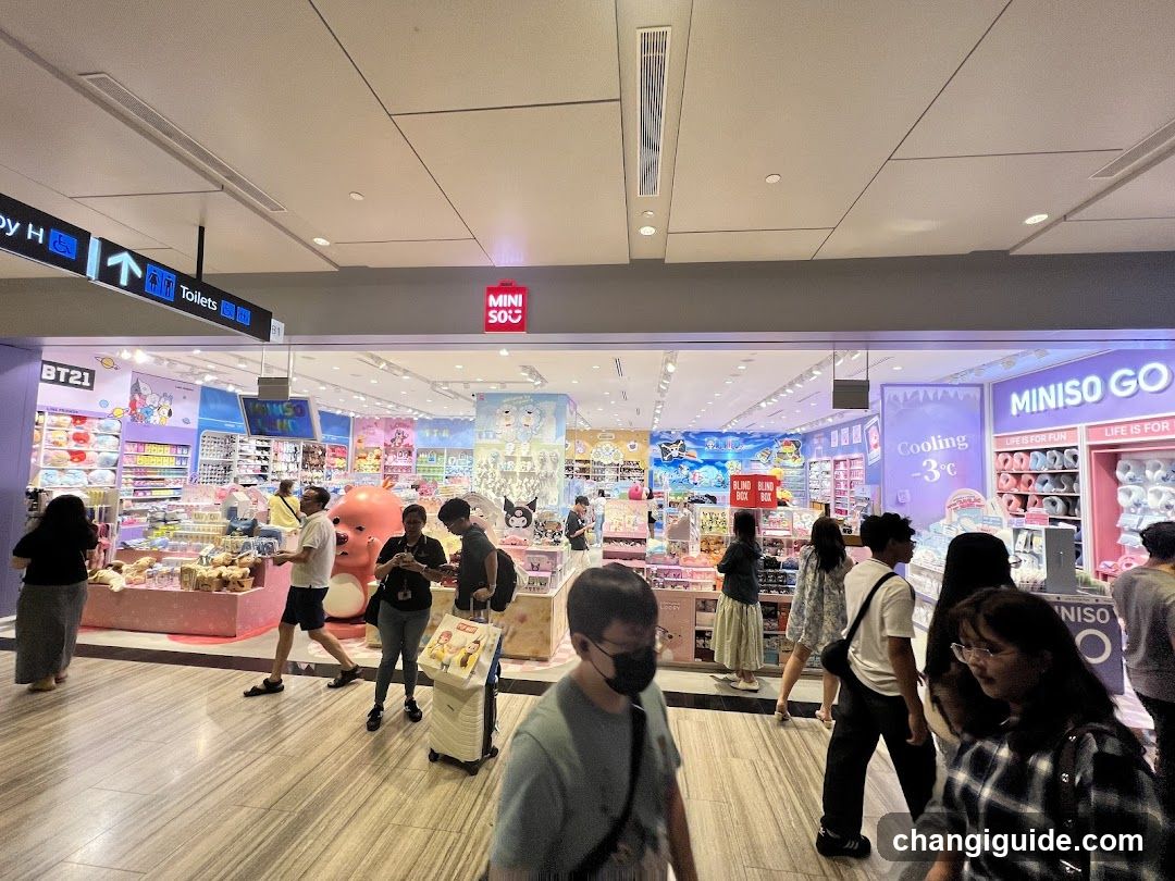 Shopping Mall Interior with Miniso Store