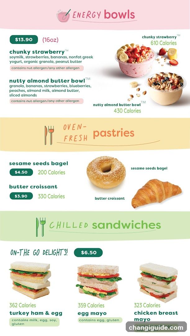 Energy Bowls & Pastries Menu